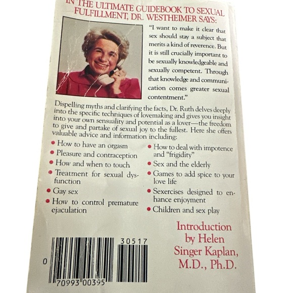 Dr. Ruth's Guide to Good Sex - VTG Classic White and Red Edition, Softcover 1983 - Picture 2 of 6